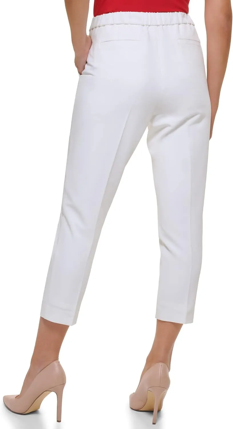 Tommy Hilfiger Women's Dress Pants  Straight-legged Trousers With Elastic Waist