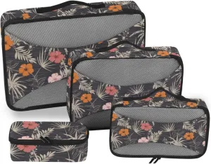 Travel Bags Organizer for Luggage 4 Set Luggage Organizer Suitcase Cubes for Packing Pqcking Cubes Summer Hawaiian