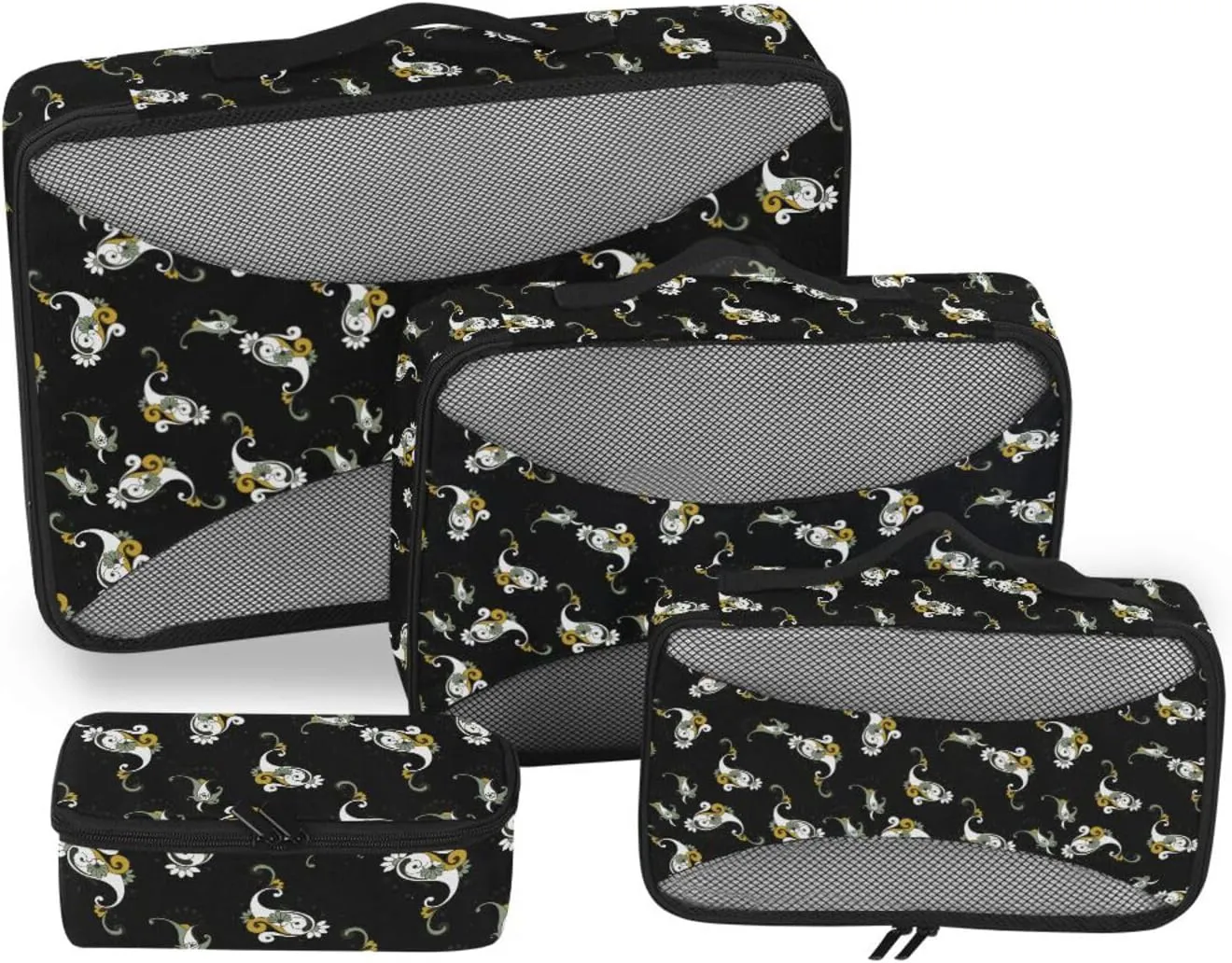Travel Bags Organizer for Luggage Set of 4 Luggage Cubes for Packing Luggage Packing Cubes for Travel Packing Cuves Paisley Seamless