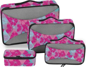 Travel Cubes 4 Set Luggage Bags Organizers Travel Compartment Organizer Bags Packing Cubea Fruits Slices