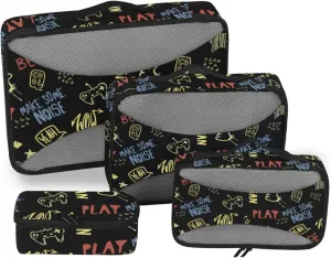 Travel Cubes 4 Set Luggage Bags Organizers Travel Organizers Packing Cubea Graffiti Slogans