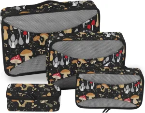 Travel Cubes Set of 4 Suitcase Organizer Packing Cubes Travel Oacking Cubes Mushroom