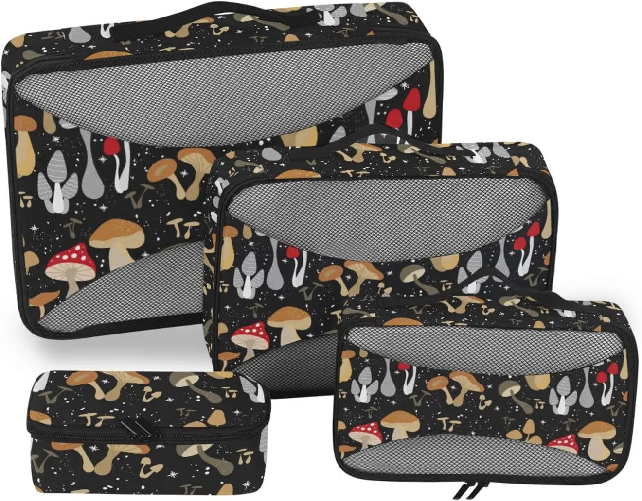 Travel Cubes Set of 4 Suitcase Organizer Packing Cubes Travel Oacking Cubes Mushroom