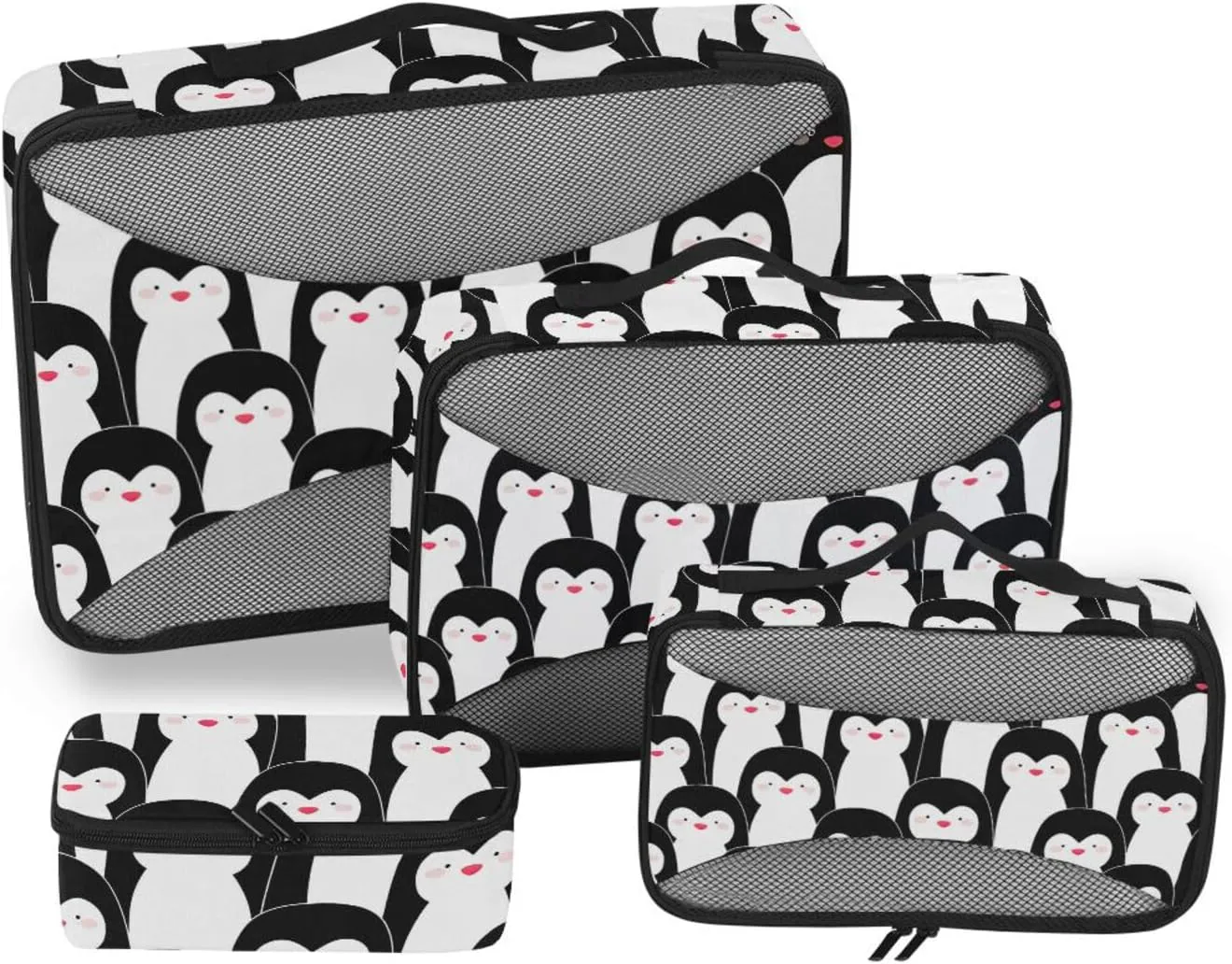Travel Packing Organizers Set of 4 Luggage Packing Cubes Travel Organizer Bags for Luggage Pcking Cubes Penquin