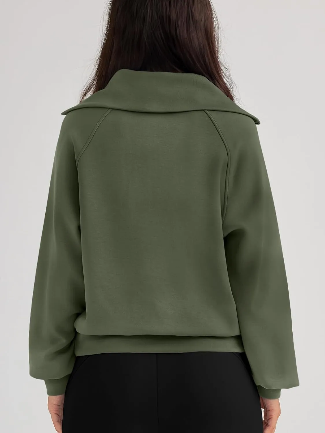 Trendy Queen Womens Oversized Sweatshirts Half Zip Pullover Long Sleeve Quarter Zip Hoodies Teen Girls Fall Y2K Clothes