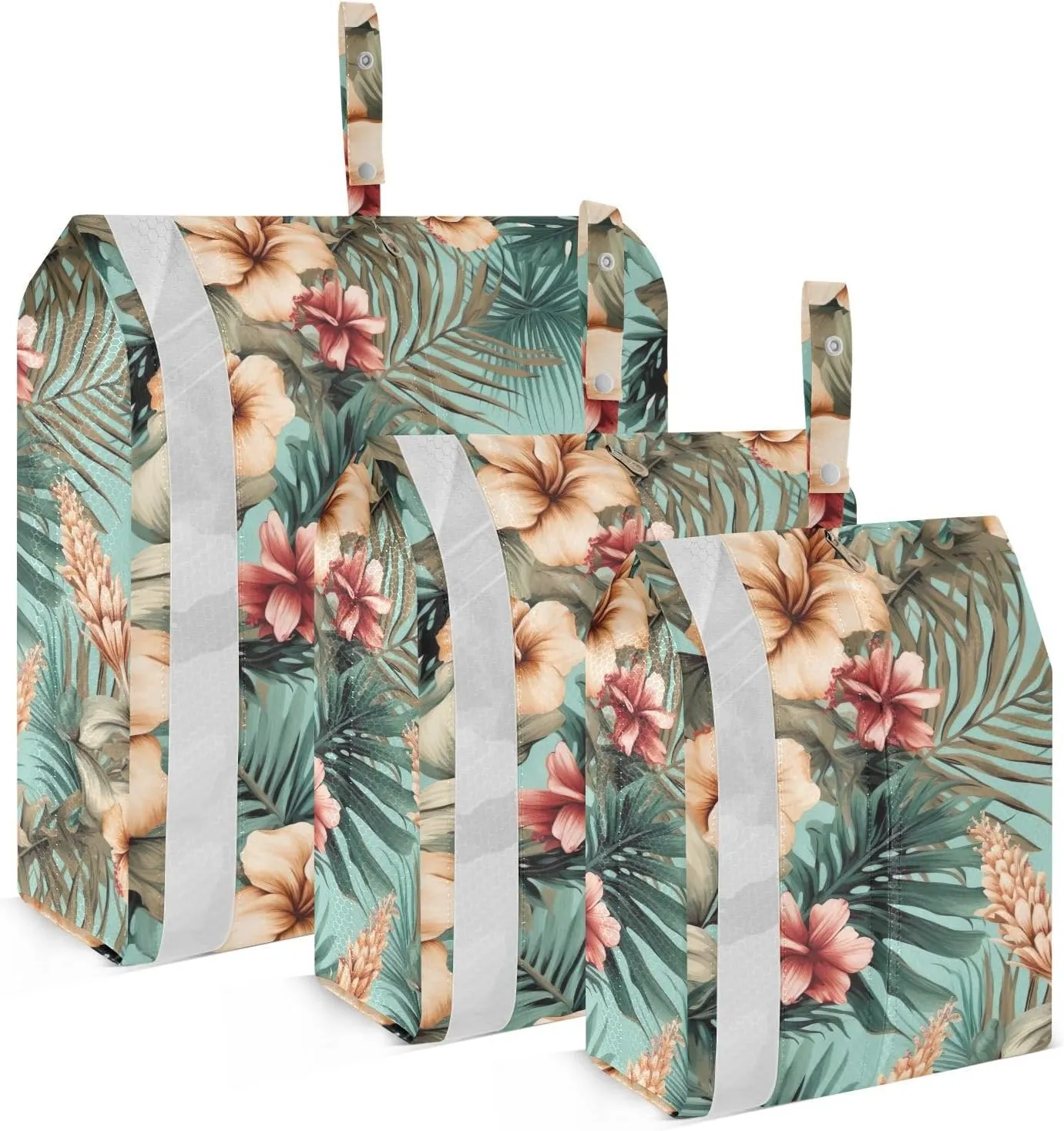 Tropical Banana Blossoms Packing Cubes for Travel 3 Set Compression Travel Bags Luggage Organizer Bags for Carry On