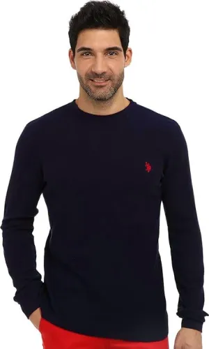 U.S. Polo Assn. Men's Long Sleeve Crew Neck Solid Thermal Shirt