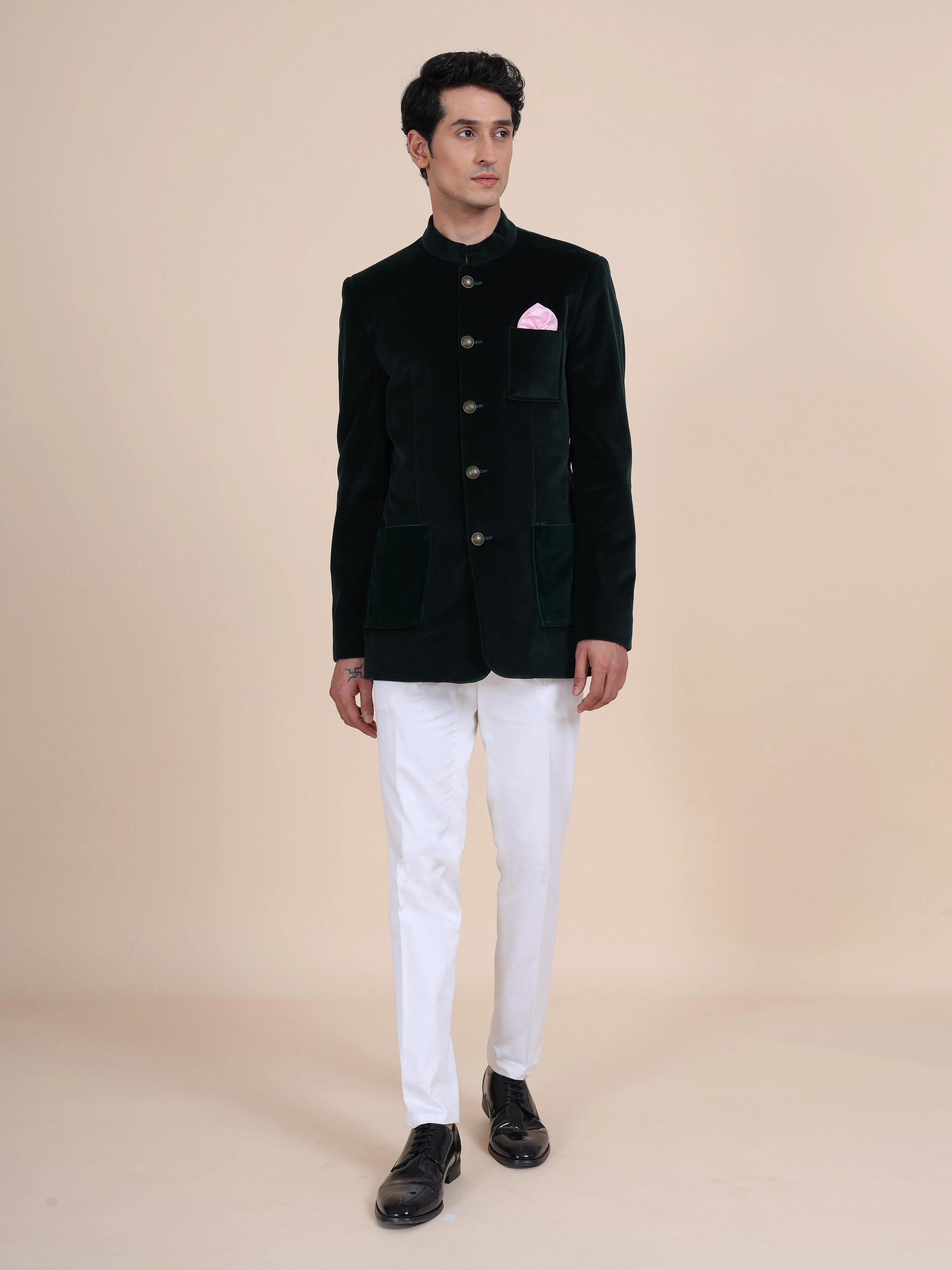 Velvet Mandarin Jacket