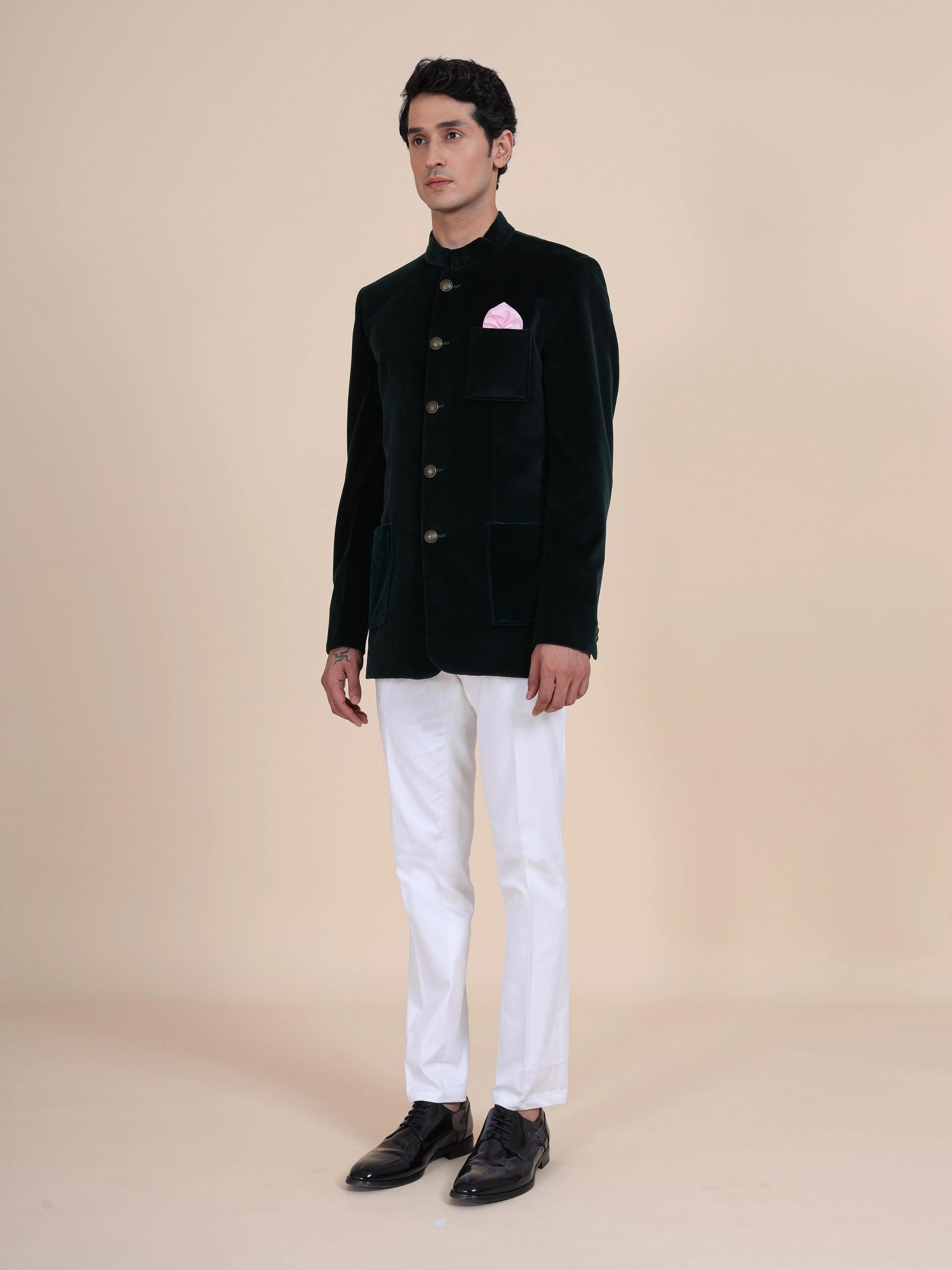 Velvet Mandarin Jacket