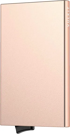 VULKIT Pop Up Wallet, Slim Minimalist Credit Card Holder For Men and Women RFID Blocking Mini Metal Case