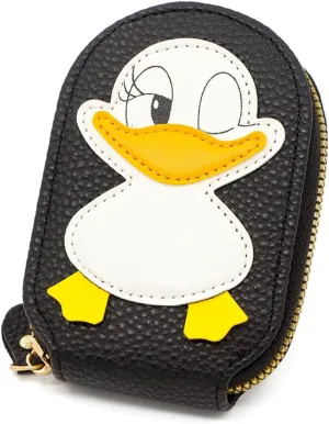 Wallet Card Holder, RFID Blocking Purse,Cute Duck Small Minimalist Leather Credit for Women, Girls, Ladies (Black)