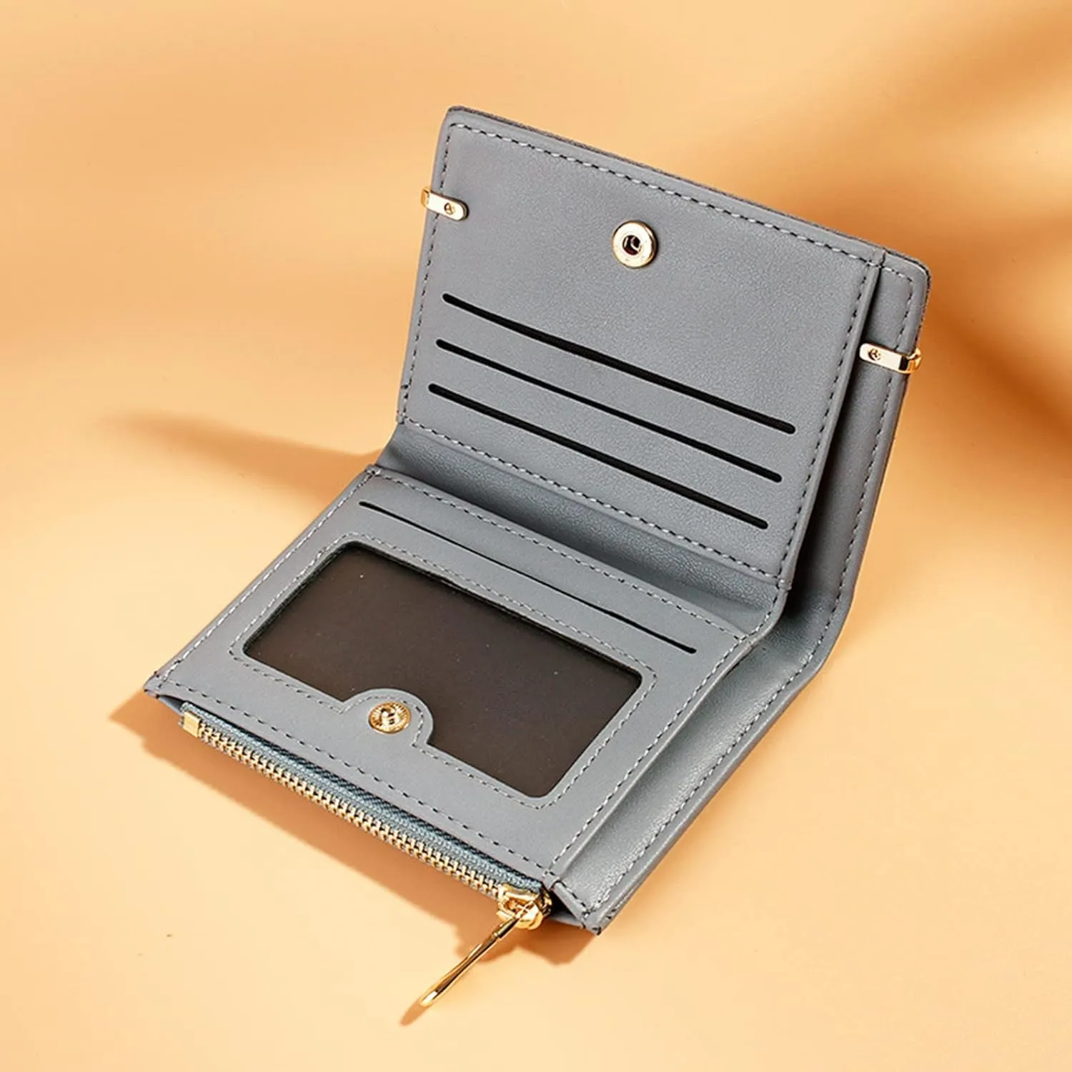 Wallets for Women with Zipper Coin Pocket Slim Minimalist Front Pocket Wallet Women's Convely Essential Wristlet