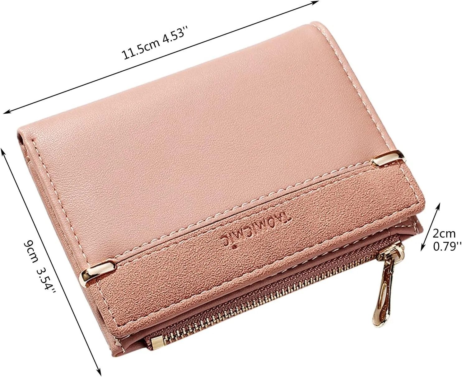 Wallets for Women with Zipper Coin Pocket Slim Minimalist Front Pocket Wallet Women's Convely Essential Wristlet