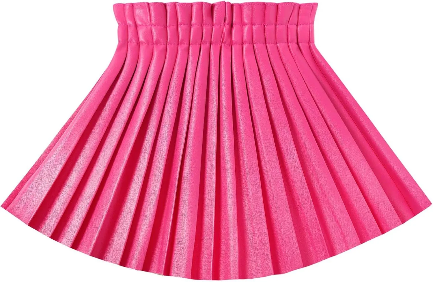 WELAKEN Pu Leather Skirts for Girls Kids & Teen & Toddler & Women Faux Leather Pleated Skirts