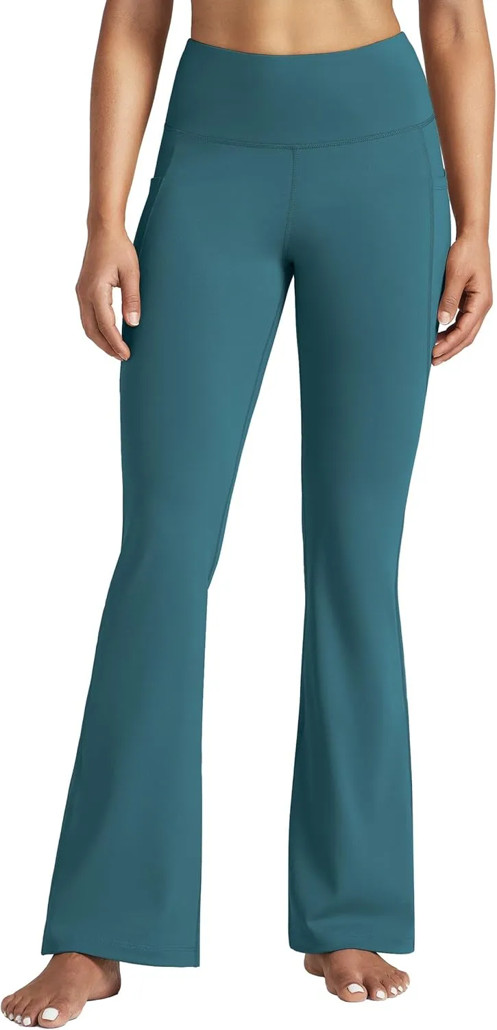 Willit Women's Yoga Pants 27"/29"/31"/33" Flare Leggings Bootcut High Waist Tummy Control Workout Pants with Pockets