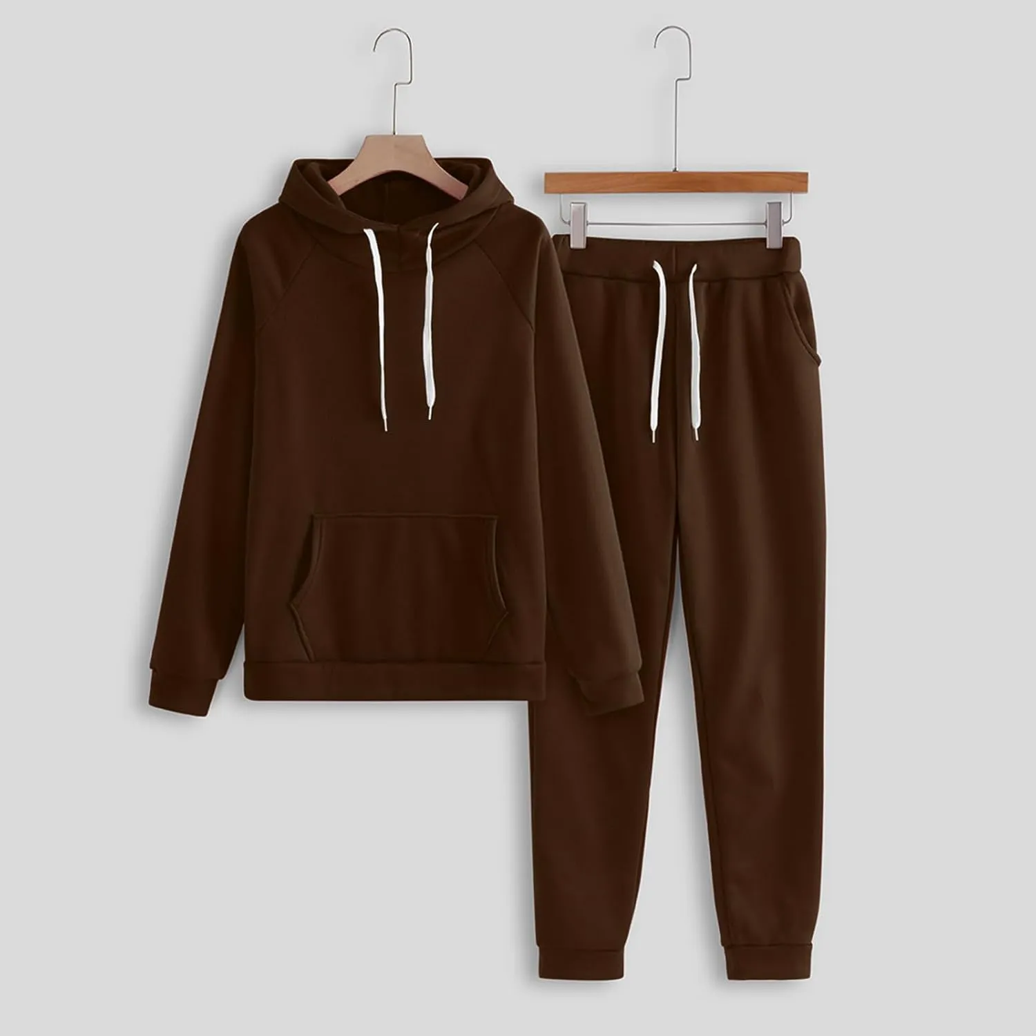 Women 2 Piece Outfits Sweatsuit Long Sleeve Crewneck Drawstring Tracksuit Pullover and Wide Leg Pants