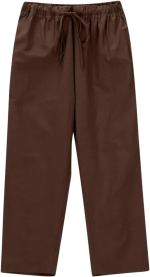 Women Cotton Linen Cropped Pants Casual Loose Wide Leg Trousers Summer Trendy Drawstring High Waist Pants with Pockets