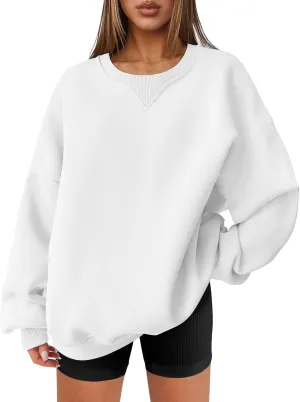 Women Plus Size Sweatshirts Oversized Long Sleeve Crew Neck Pullover Tops Casual Fall Fashion Hoodies