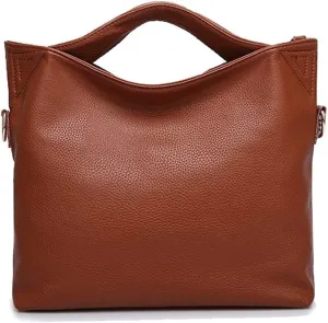 Women Tote Bag Handbag Soft Leather Wallet Large Capacity Purse Zip Closure