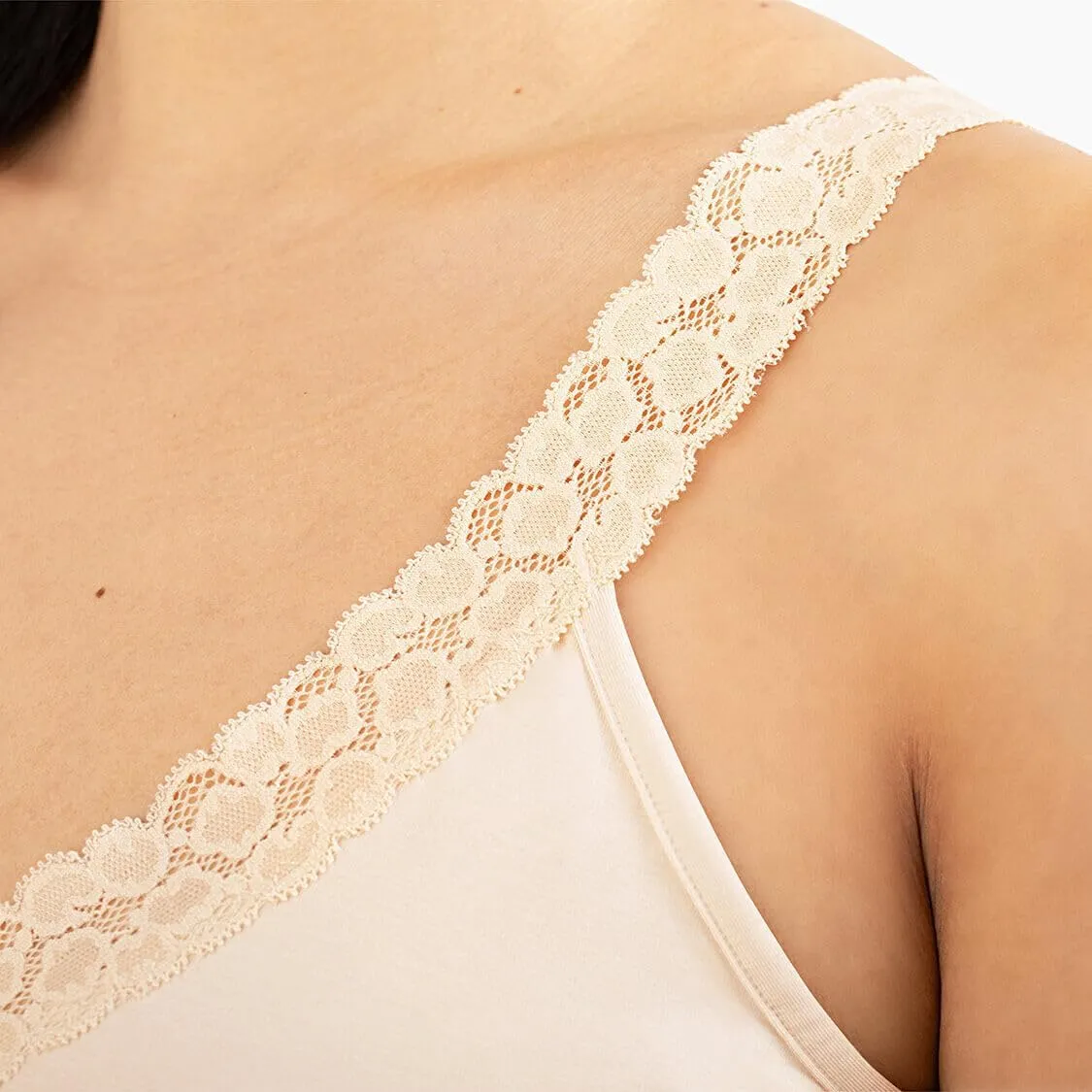 Women's Camisole, Soft Modal Cami with Lace Trim, Women's Undershirt, Tank Top
