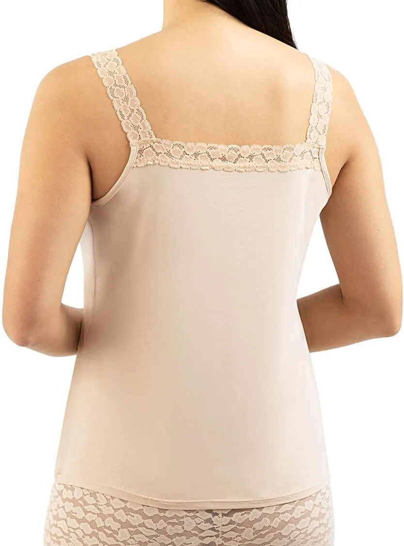 Women's Camisole, Soft Modal Cami with Lace Trim, Women's Undershirt, Tank Top