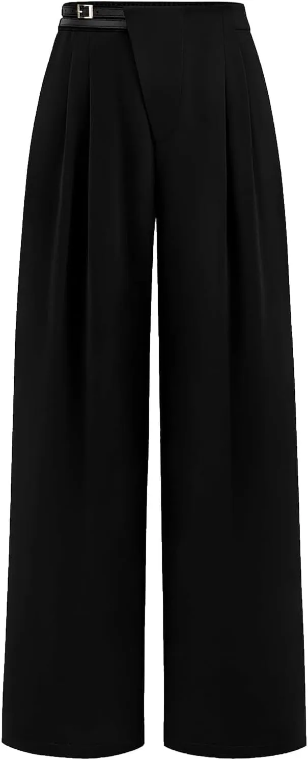 Womens Cargo Sweatpants Winter Sexy Work Palazzo with Pockets High Waisted Straight Leg