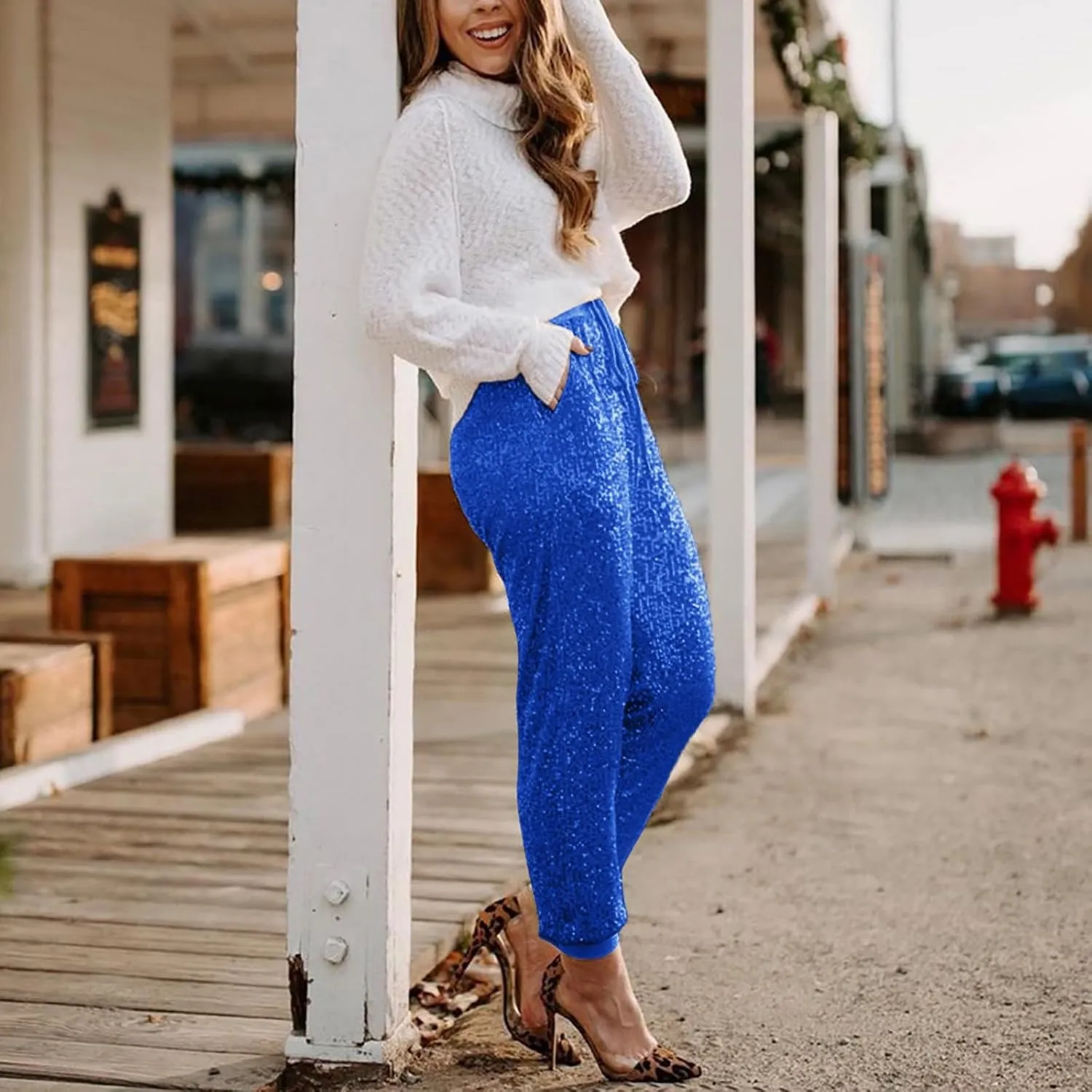 Women's Cotton Linen Summer Loose Pant Trousers Low Waist Lounge Pants Slim Fit Trouser Work Business