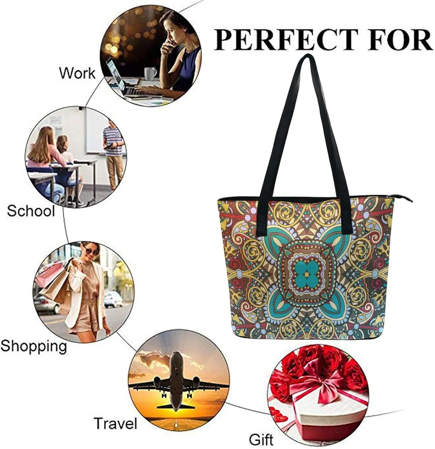 Women's Fashion Large Satchel Tote Bag Casual Shoulder Bag Soft Leather Purse