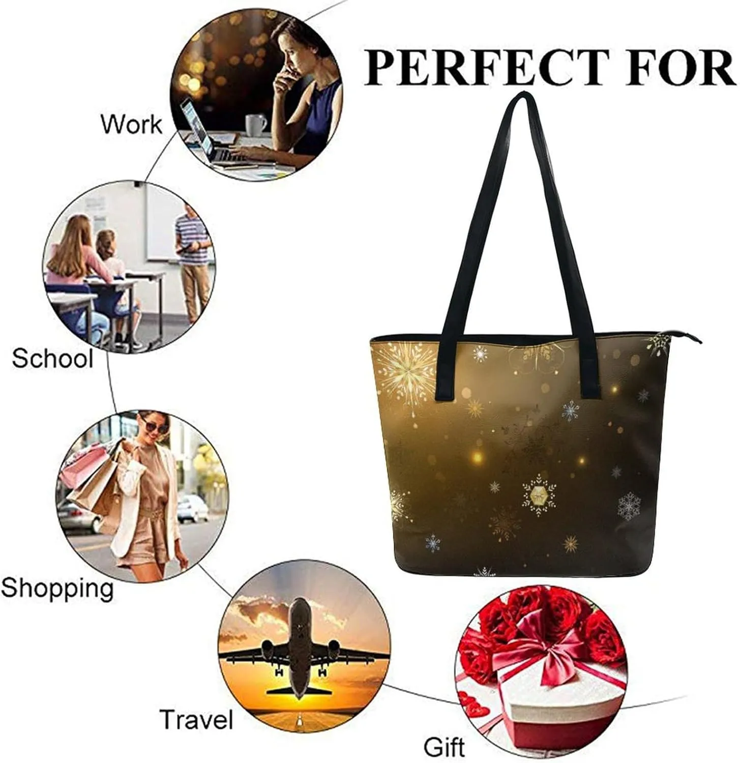 Women's Fashion Large Satchel Tote Bag Casual Shoulder Bag Soft Leather Purse