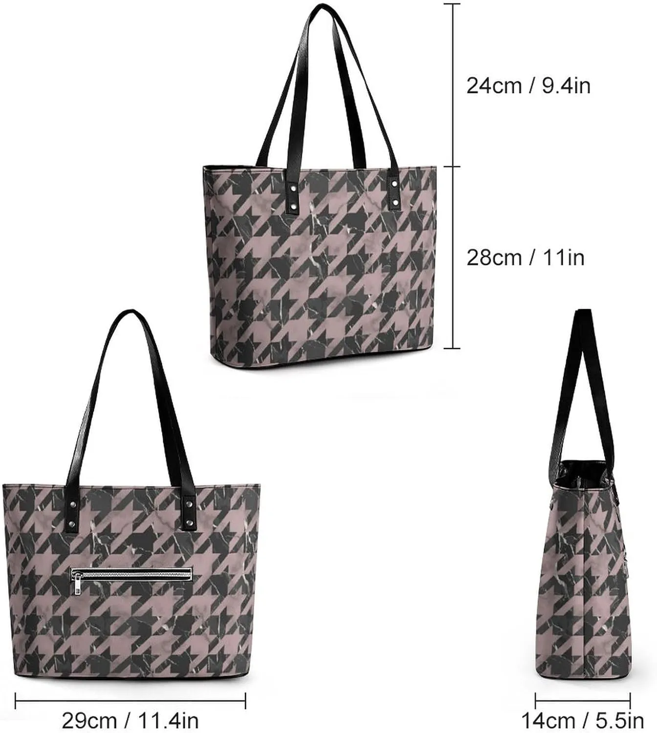 Women's Fashion Large Satchel Tote Bag Casual Shoulder Bag Soft Leather Purse