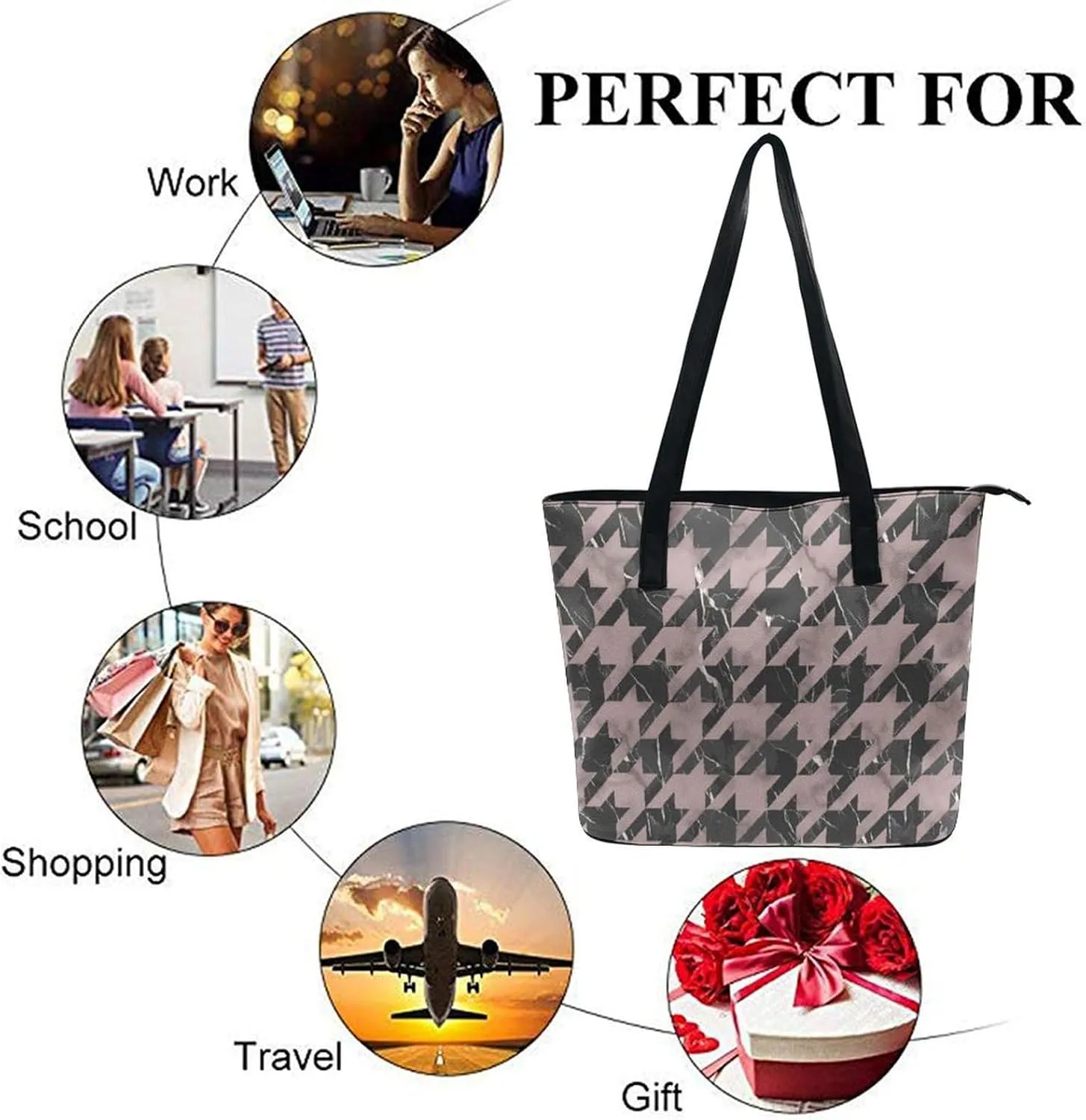 Women's Fashion Large Satchel Tote Bag Casual Shoulder Bag Soft Leather Purse