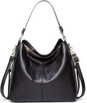 Women's Fashion Retro Soft Leather Large Capacity Zipper Shoulder Shopping Bag