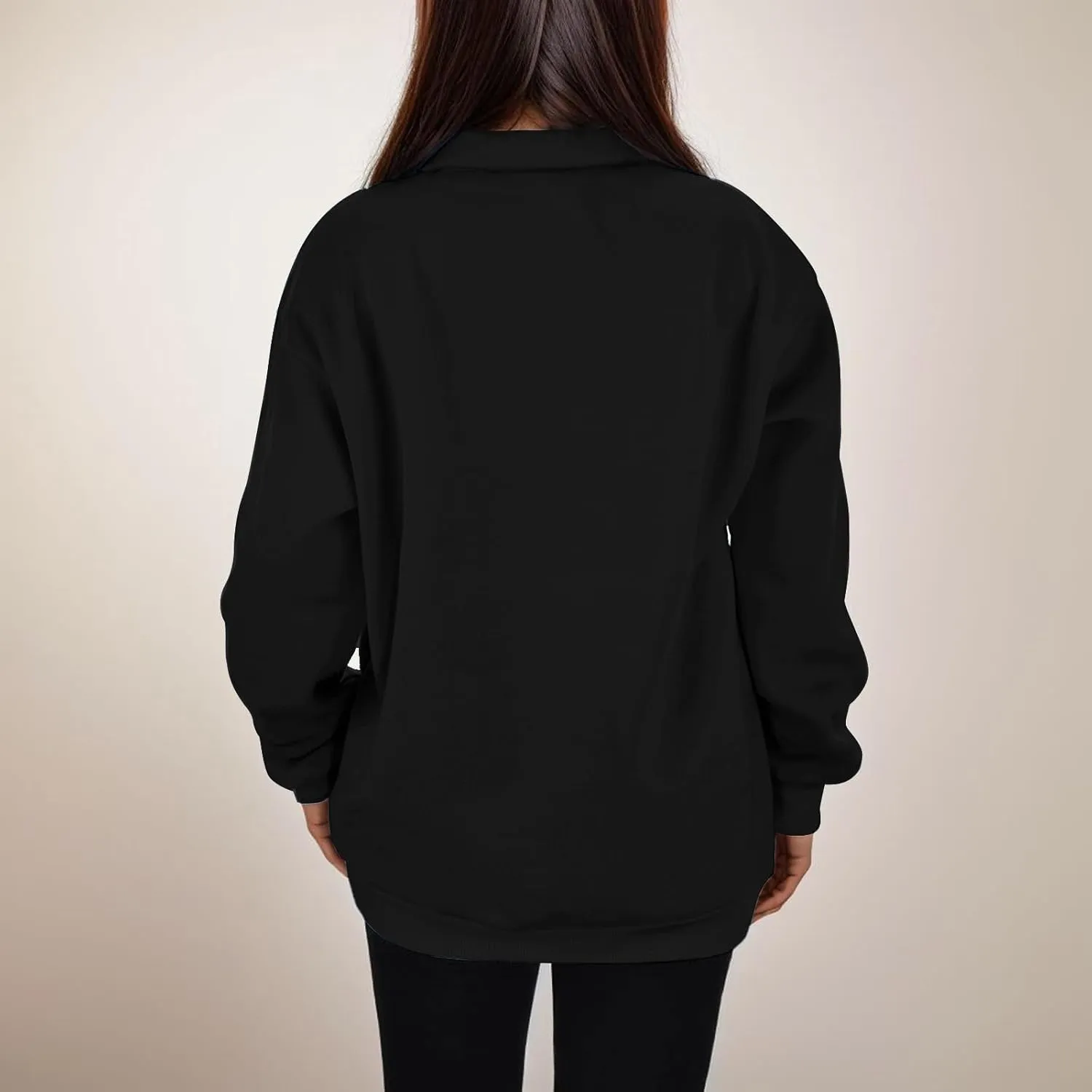 Womens Oversized Sweatshirts Half Zip Pullover Long Sleeve Fall Tops Fashion 2023 Y2k Quarter Zipper Shirt Blouse