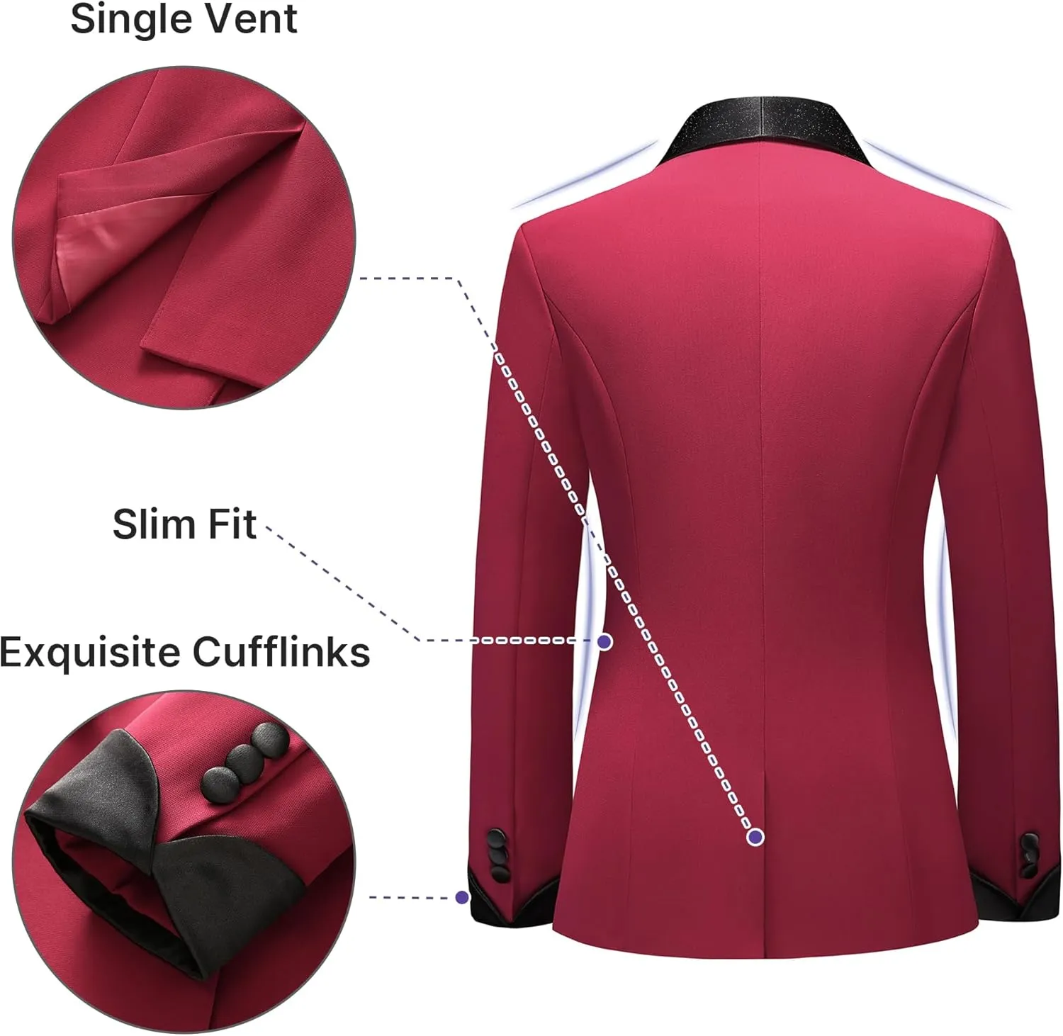 Women's Pants Suit 2 Piece Set Smil Fit Jacket Shawl Sollar Blazer Dress for Women