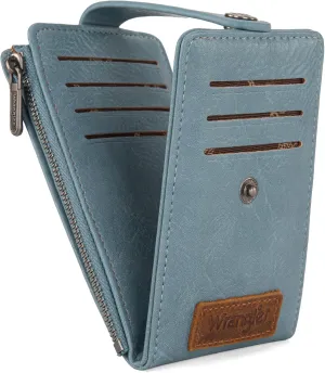 Wrangler Womens Bifold Wallet Vintage Multi Credit Card Holder for Women Slim Minimalist with Zipper Pocket Coin Purse