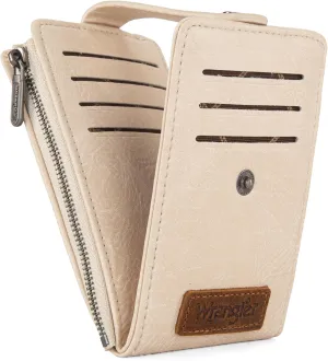 Wrangler Womens Bifold Wallet Vintage Multi Credit Card Holder for Women Slim Minimalist with Zipper Pocket Coin Purse
