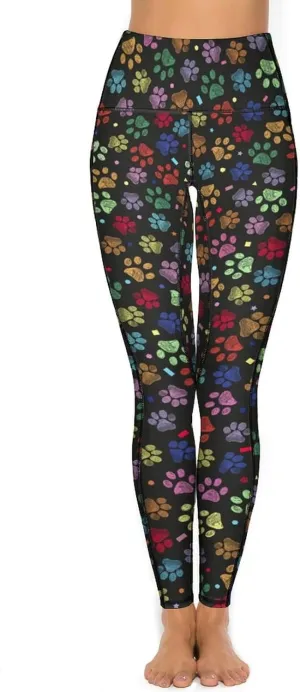Yoga Pants with Pocket Women 80s 90s Pineapple Leggings High Waist Stretch Workout Trousers Fitness Tights for Running